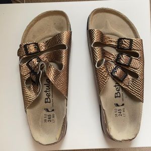 Betula metallic sandals